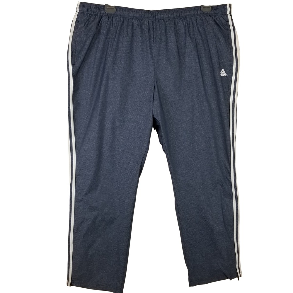 Adidas Wind Pants Mens 4XL Navy Blue 3-Stripe Mesh Lined Track Pants BR3204